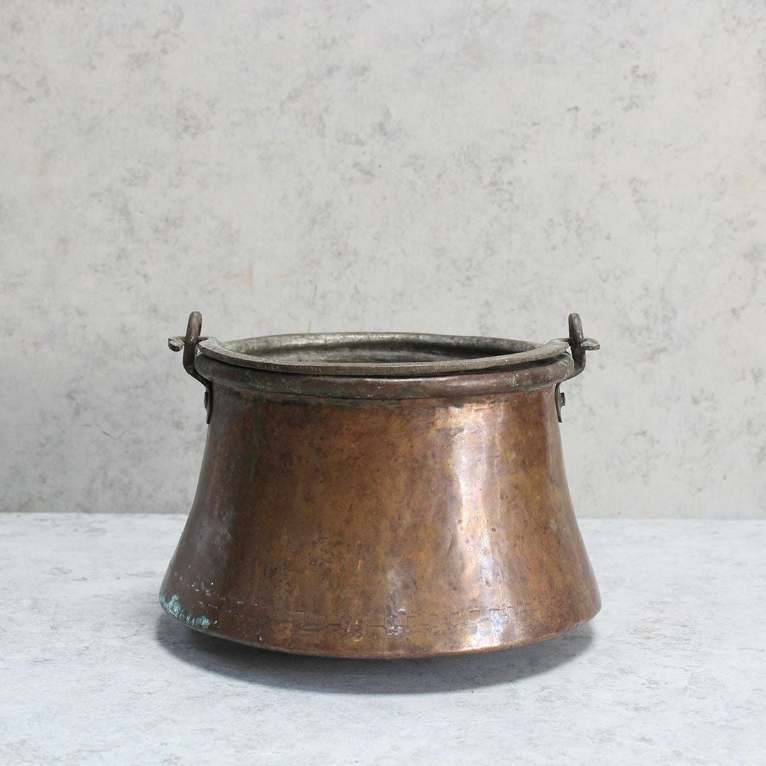 アンティーク 銅鍋 イギリス 19世紀 調理鍋 コールドロン