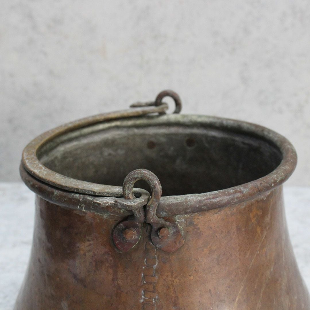 アンティーク 銅鍋 イギリス 19世紀 調理鍋 コールドロン