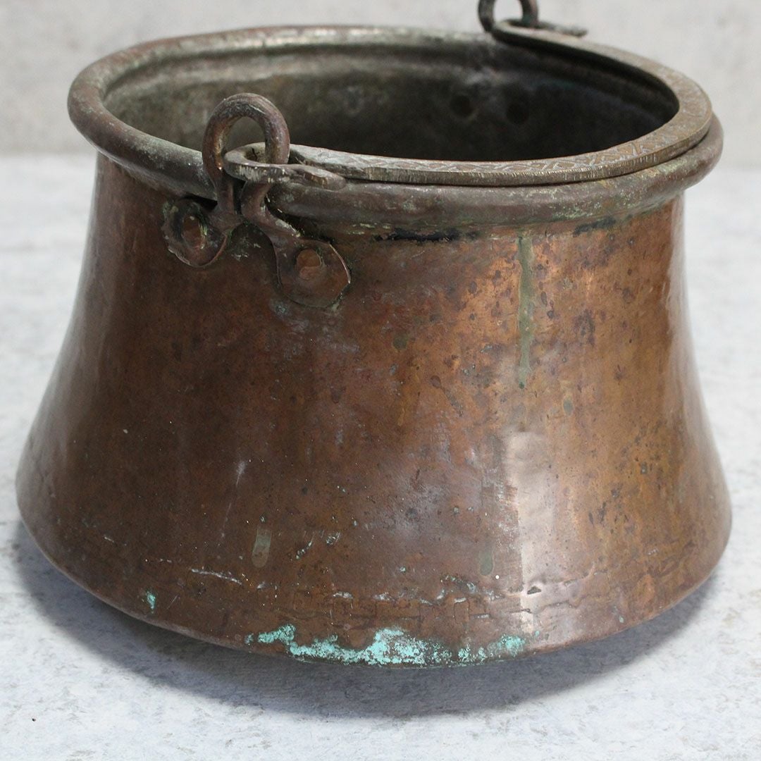 アンティーク 銅鍋 イギリス 19世紀 調理鍋 コールドロン