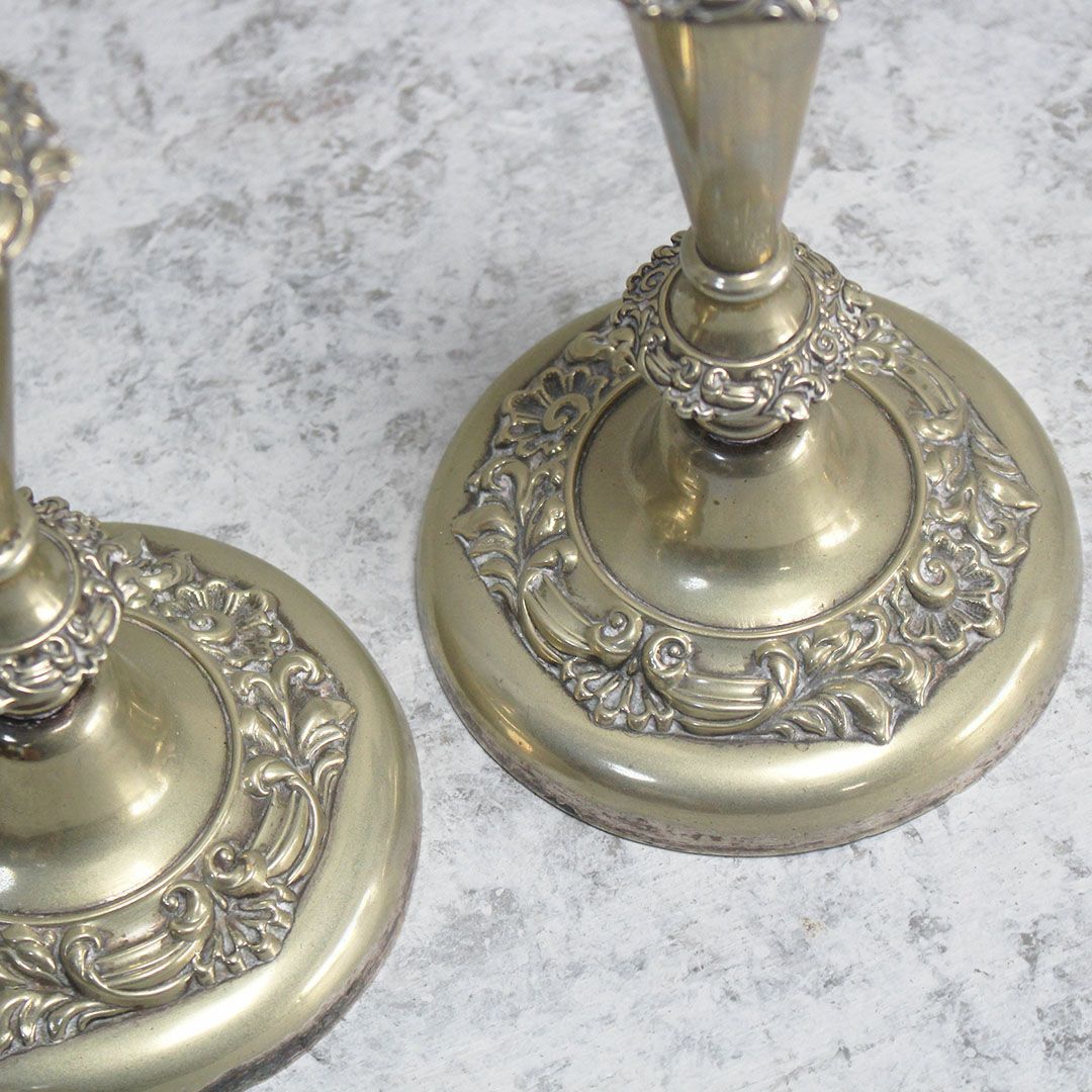アンティークキャンドルスタンド 燭台ペア イギリス4