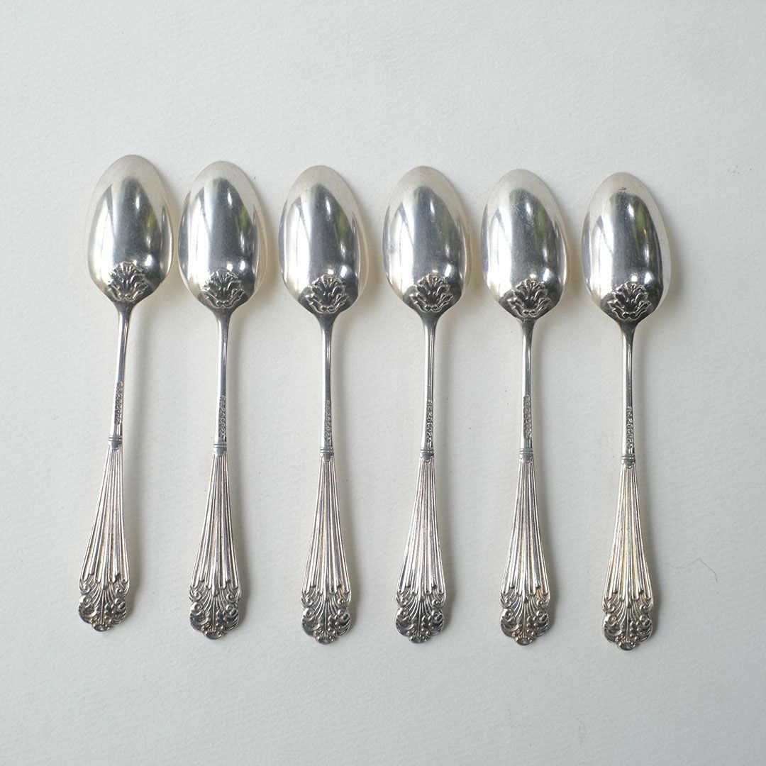 アンティーク コーヒースプーンセット ヴィクトリアン 専用箱付き シルバープレート イギリス