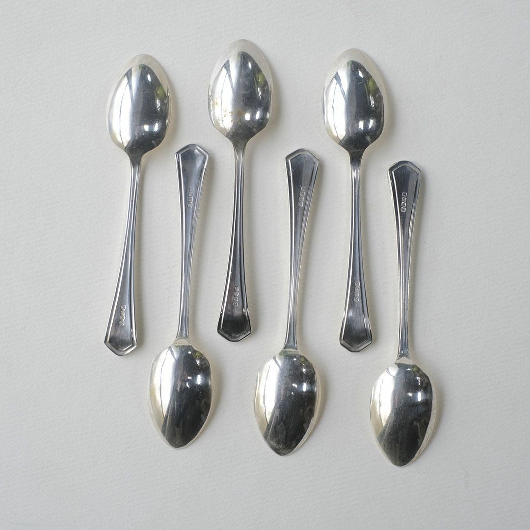 アンティーク コーヒースプーンセット エドワーディアン 専用箱付き シルバープレート イギリス