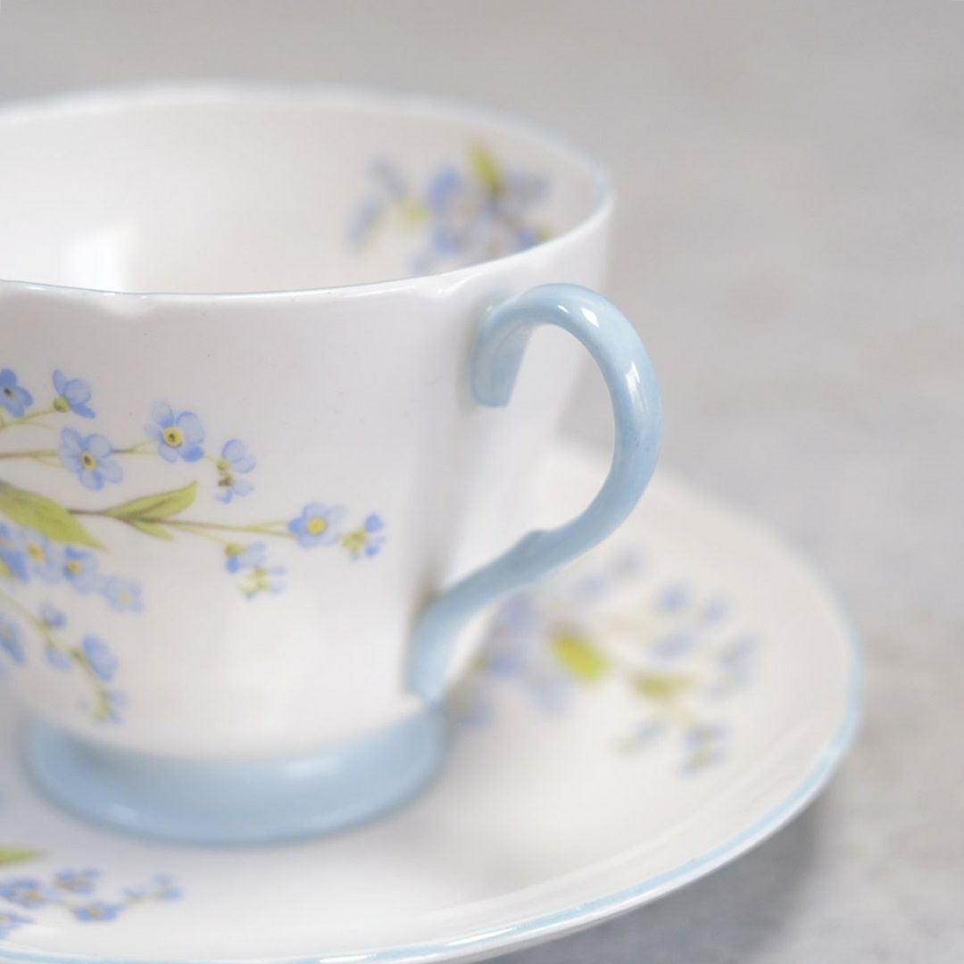 アンティークカップ＆ソーサ Shelley(シェリー)勿忘草 イギリス ティーカップトリオ/アンティーク食器5