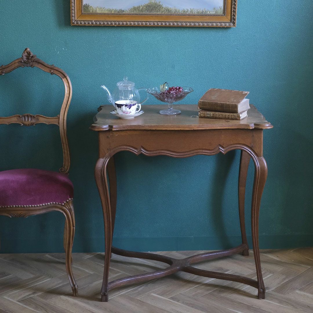 アンティーク テーブル フランス デスク兼用 机 アンティーク家具