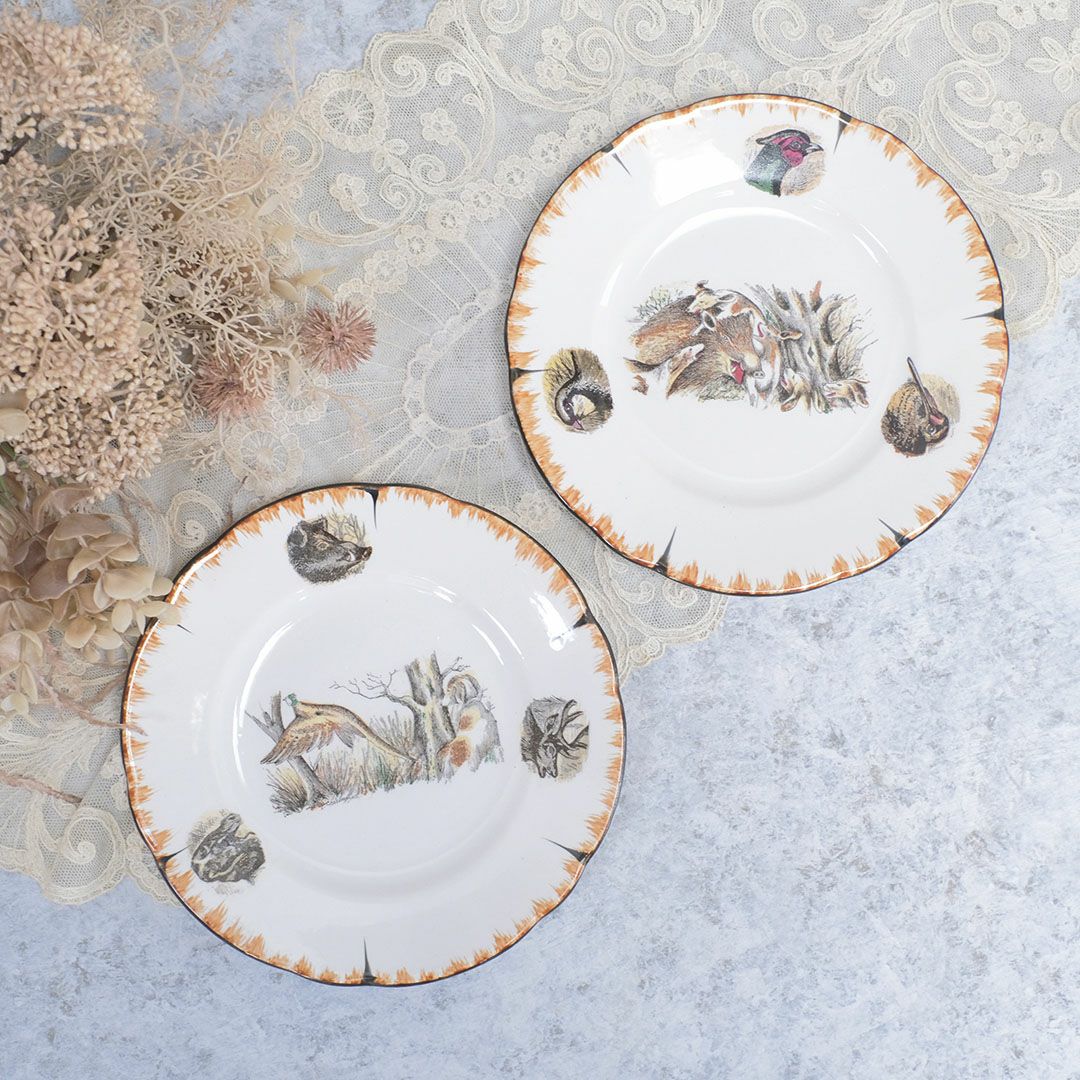 アンティークデザート皿 フランス LINCOLOR G.BRACHET アンティーク食器