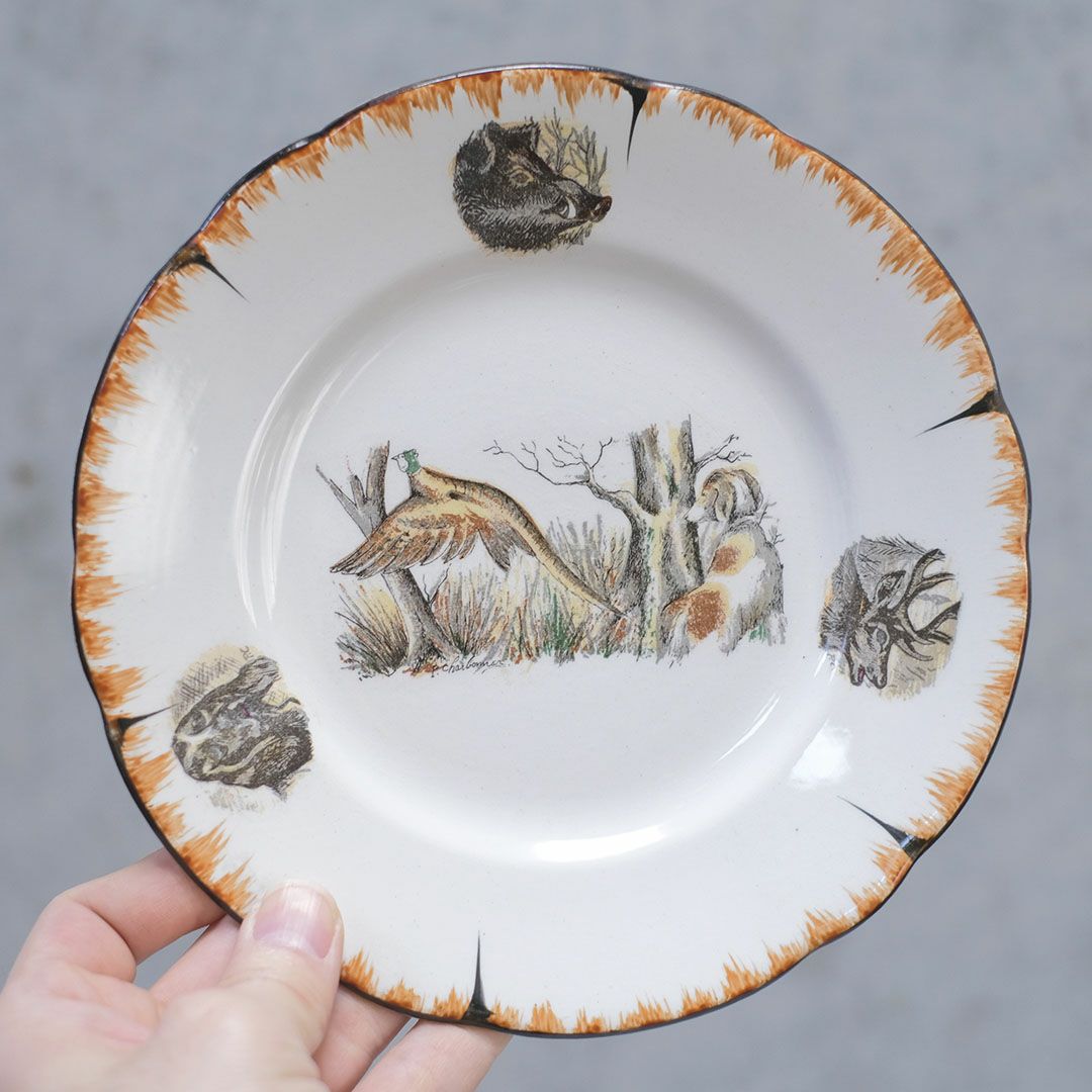 アンティークデザート皿 フランス LINCOLOR G.BRACHET アンティーク食器6