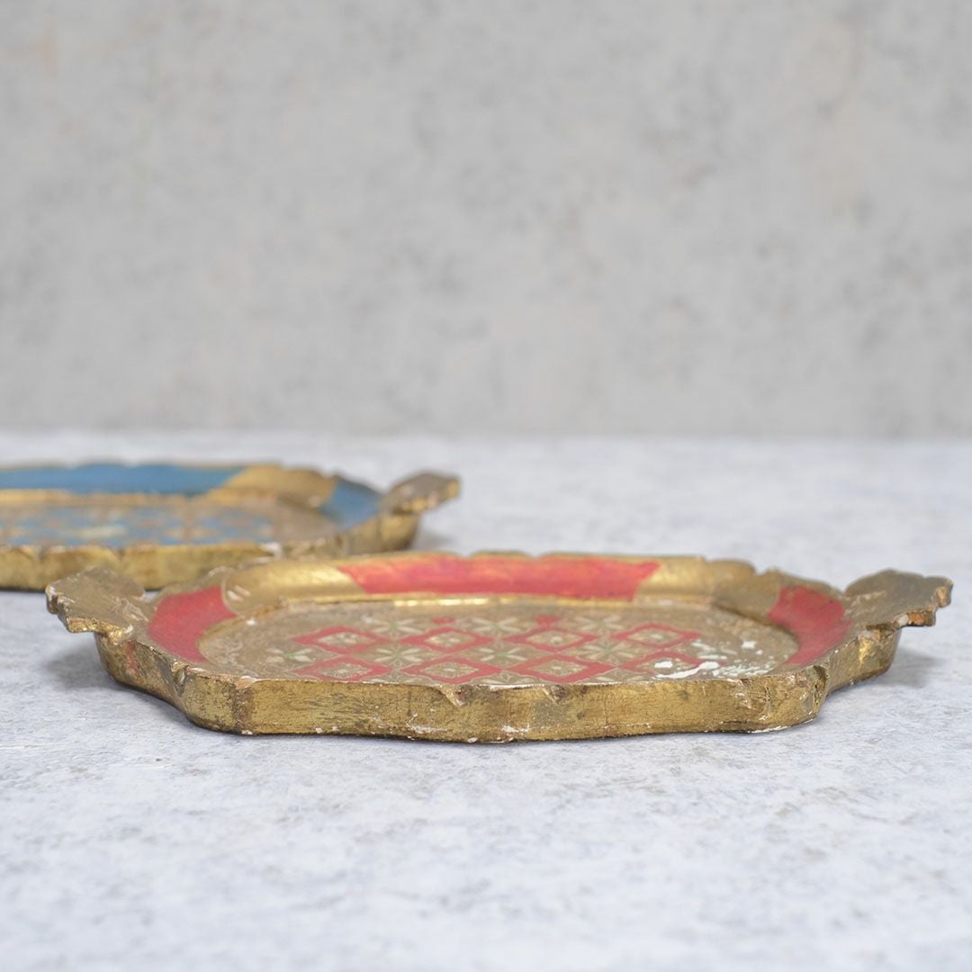ヴィンテージ フローレンタイントレイ イタリア フィレンツェトレイ Sサイズ6