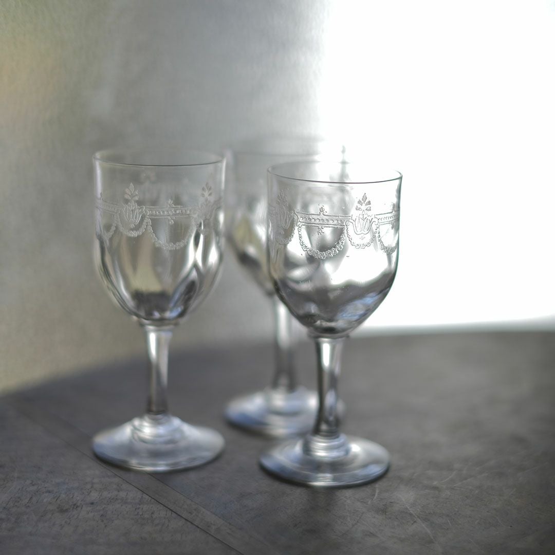 ヴィンテージグラス シェリーグラス 食前酒 フランス