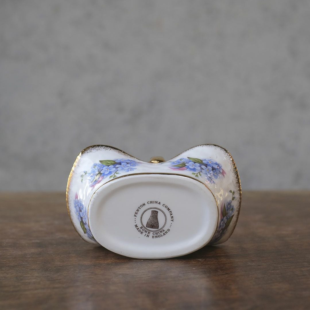 ヴィンテージ小物入れ 籠 イギリス 陶器ミニバスケット