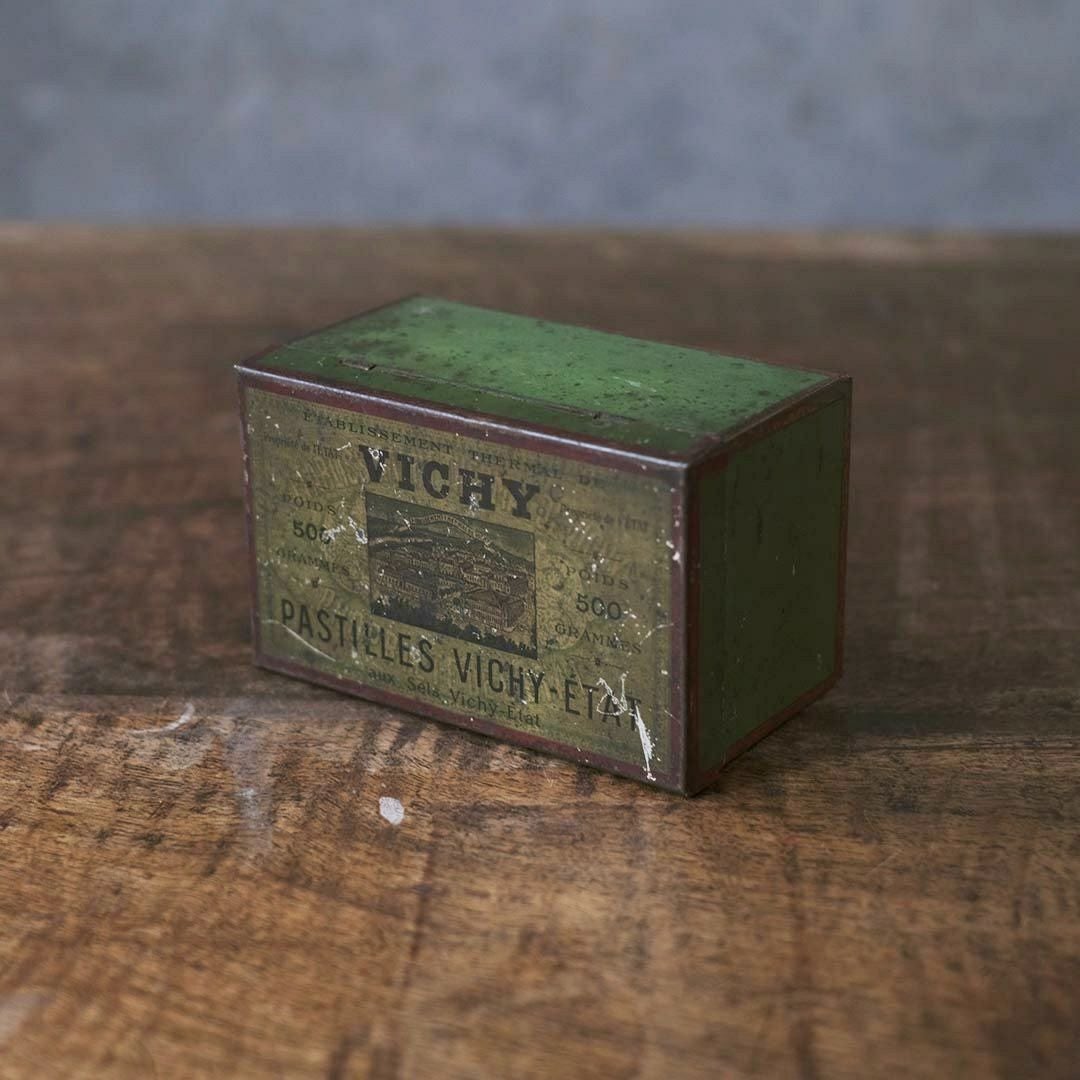 アンティークティン缶 フランス PASTILLES VICHY ETAT