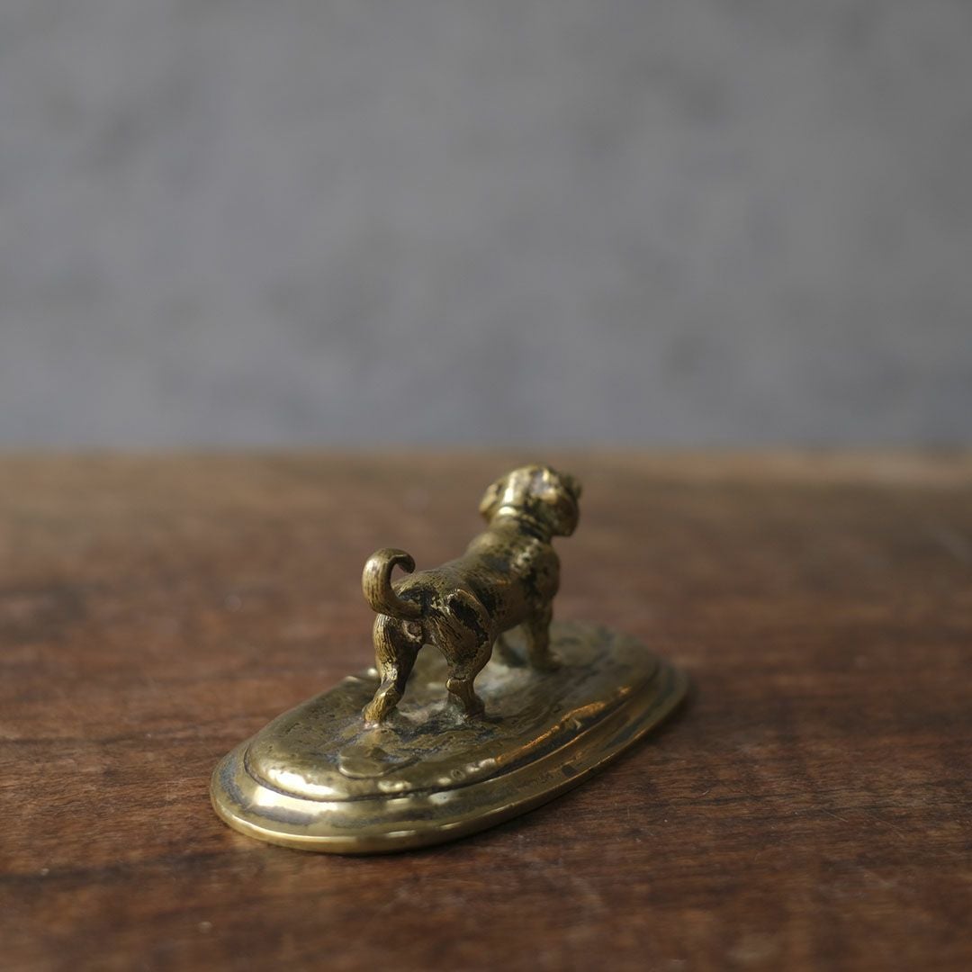アンティーク犬の置物 フランス 真鍮4