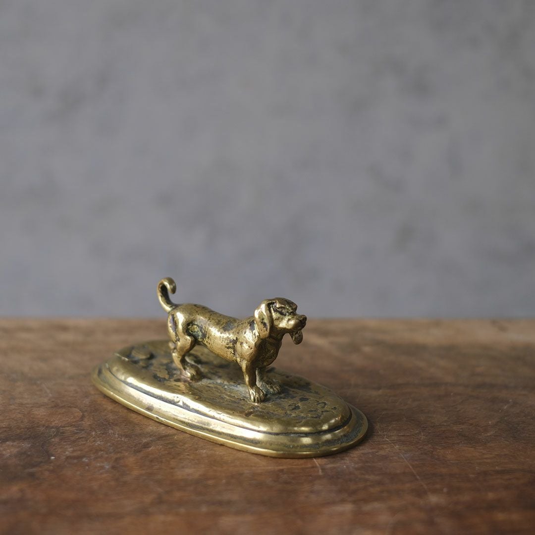 アンティーク 犬の置物 フランス 真鍮の通販 アンティークショップ