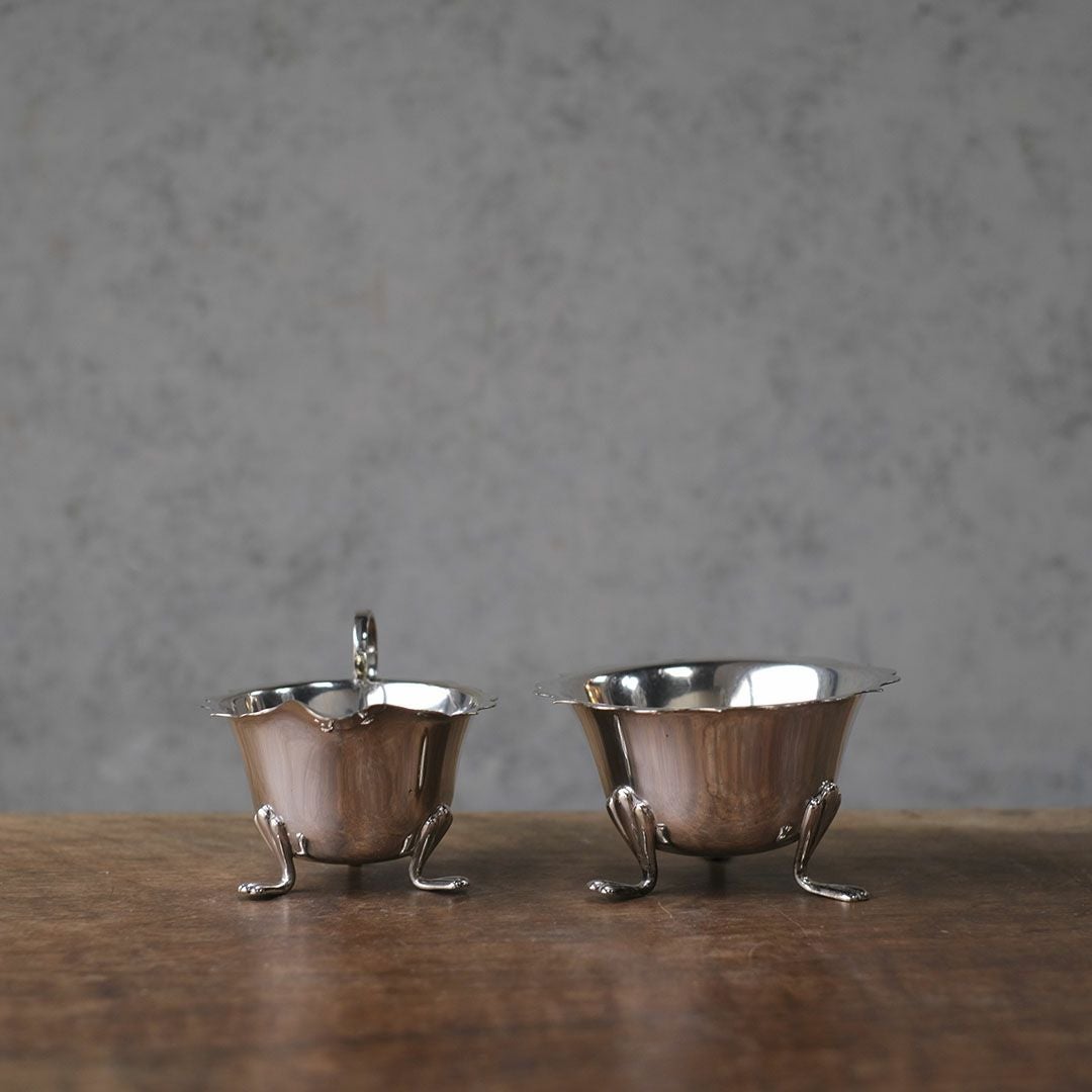 アンティークミルクポット ミルクジャグ シュガーポット イギリス シルバープレート3