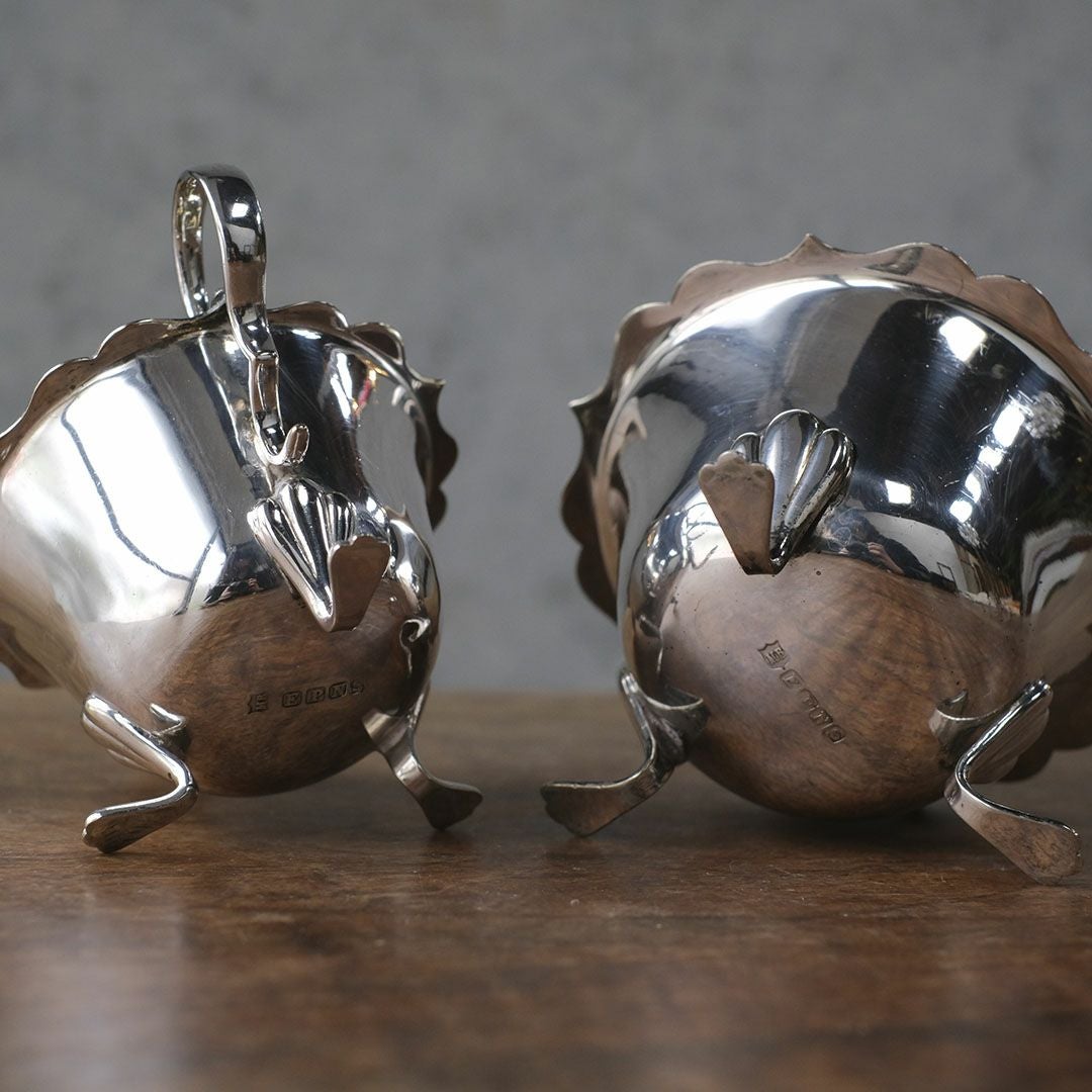 アンティークミルクポット ミルクジャグ シュガーポット イギリス シルバープレート8