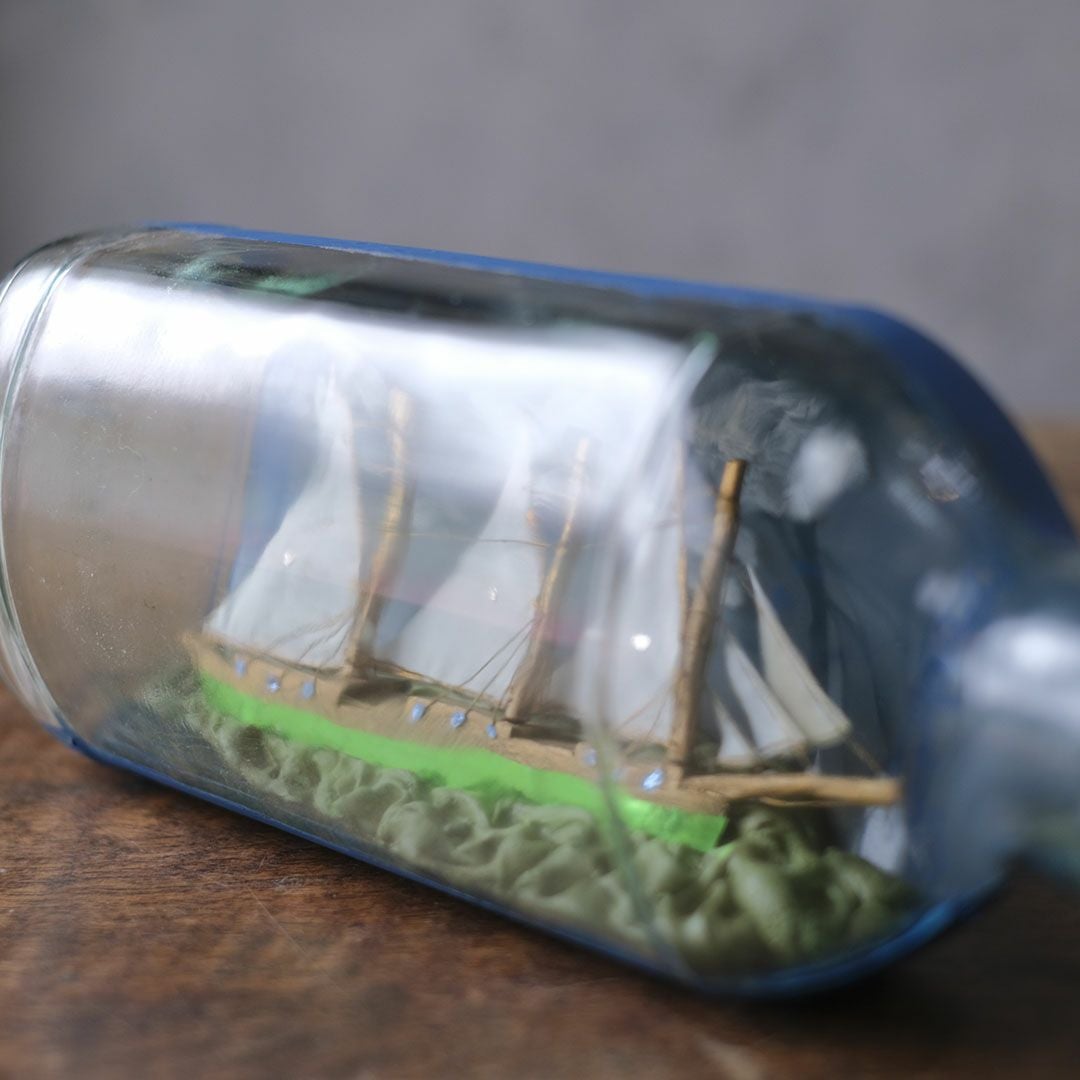 ヴィンテージボトルシップ イギリス ボトルの中に船3