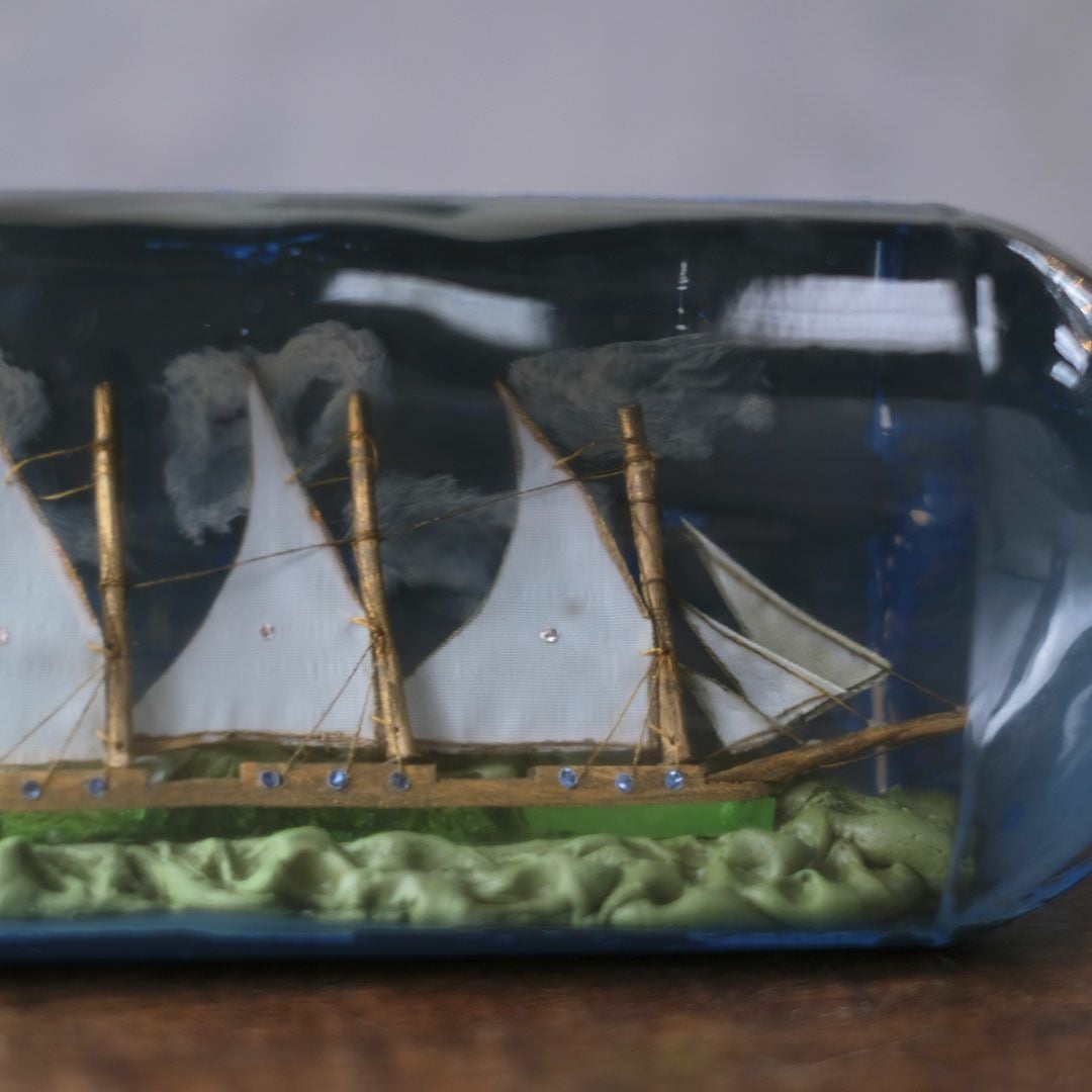 ヴィンテージボトルシップ イギリス ボトルの中に船5