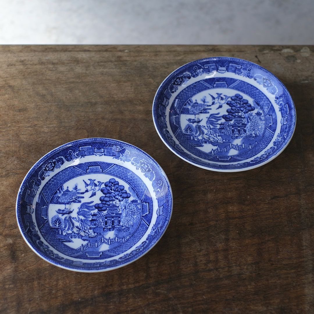 アンティーク ティーカップ&ソーサー Adderleys ブルーウィロー イギリス/アンティーク食器