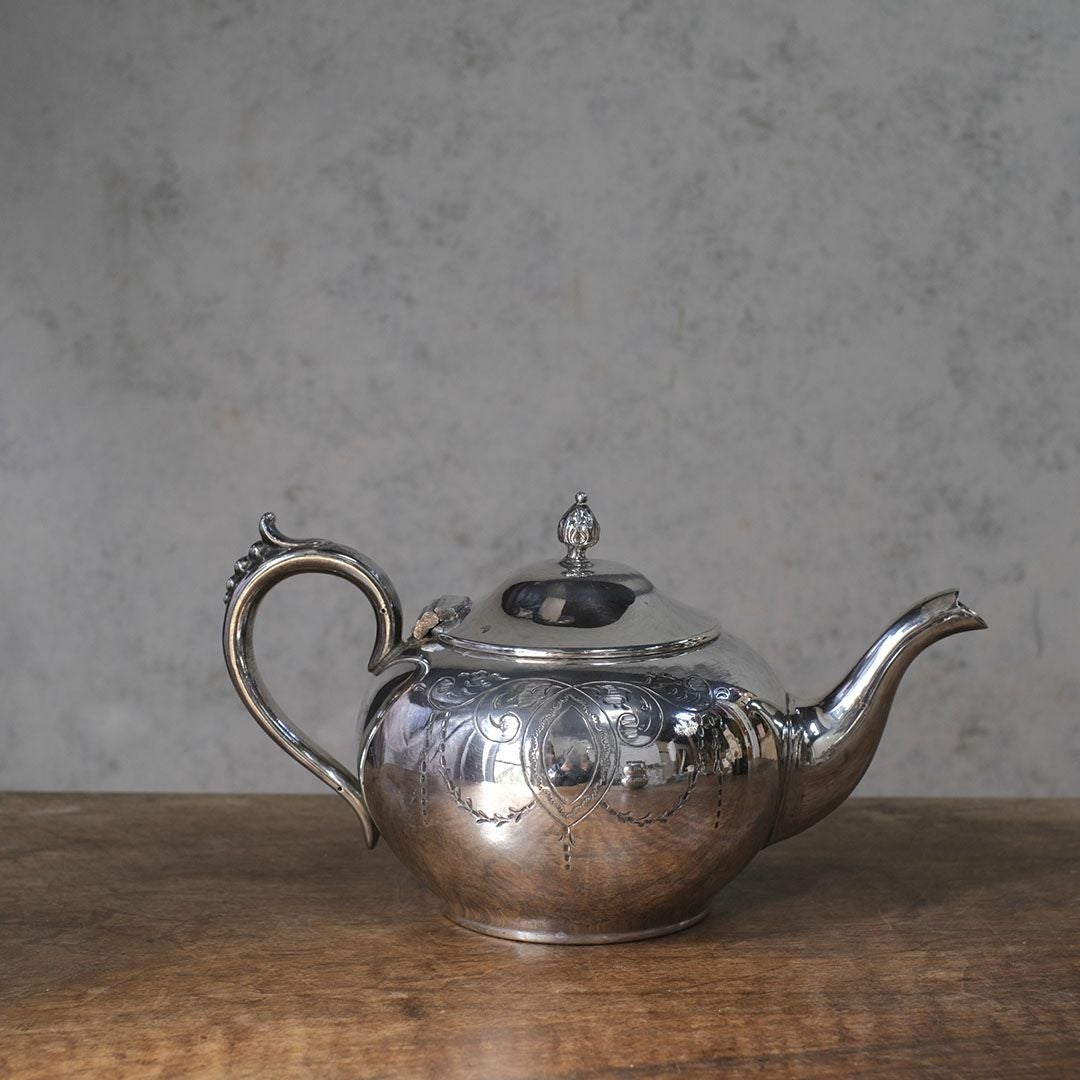 アンティークティーポットセット イギリス シルバープレート2