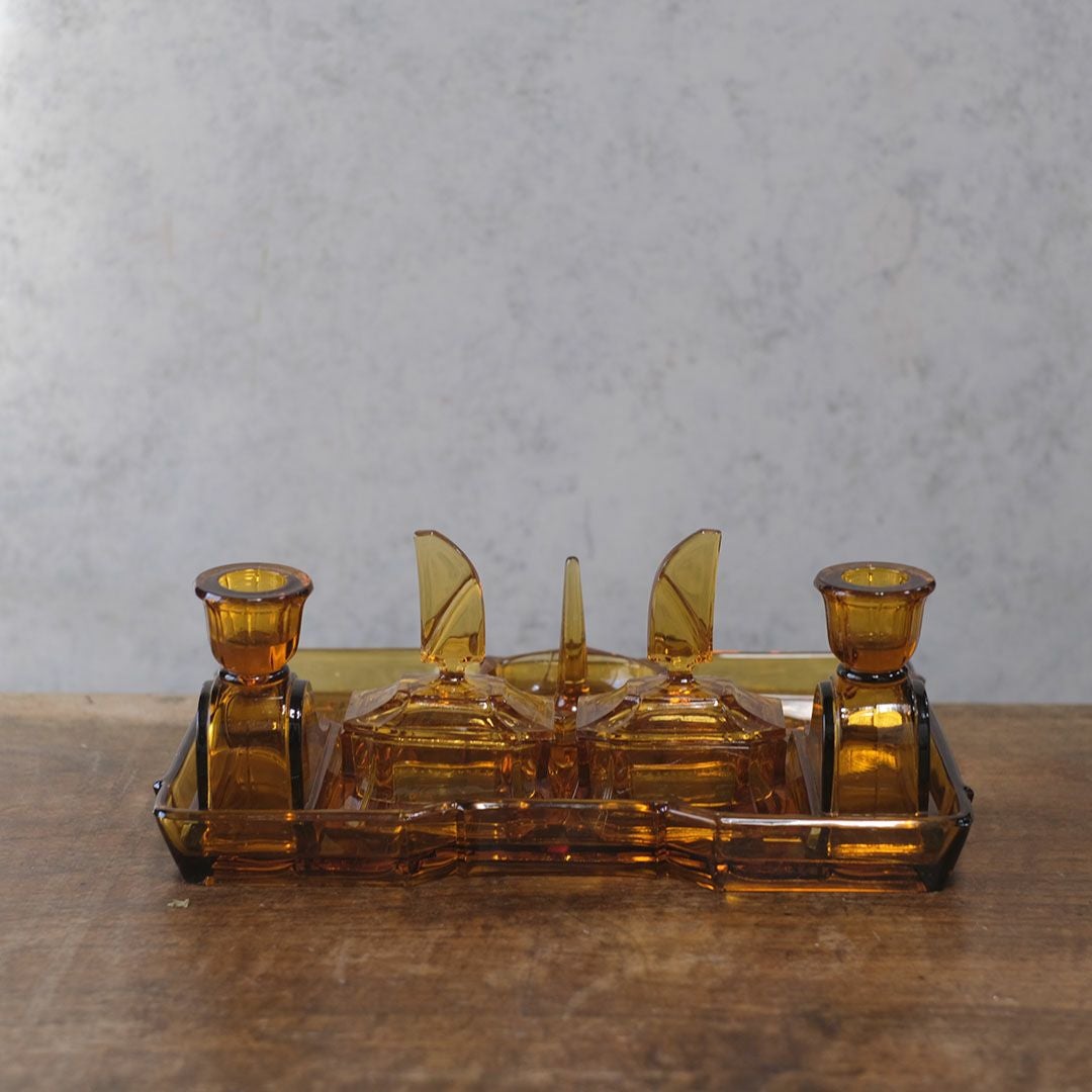 アンティーク トリンケットセット アールデコ ドレッシングテーブルセット チェコスロバキア