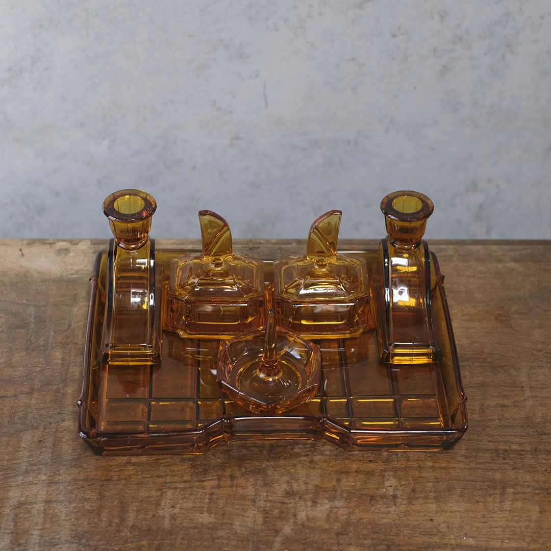 アンティーク トリンケットセット アールデコ ドレッシングテーブルセット チェコスロバキア