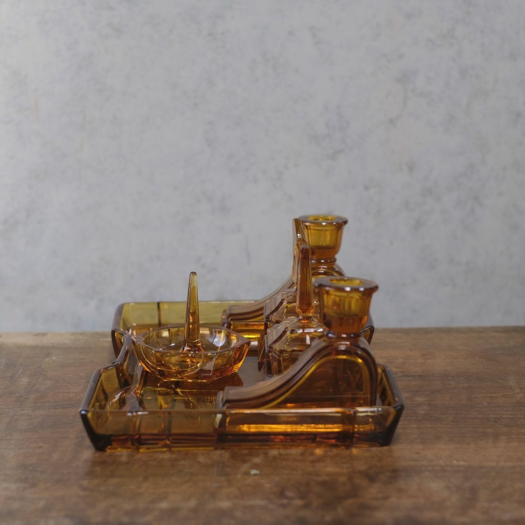 アンティーク トリンケットセット アールデコ ドレッシングテーブルセット チェコスロバキア