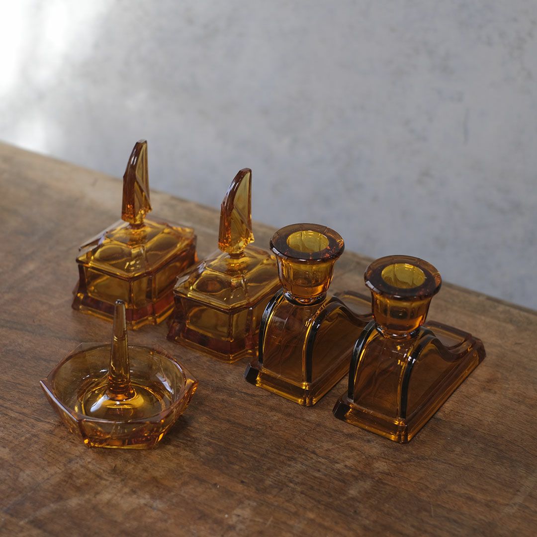 アンティーク トリンケットセット アールデコ ドレッシングテーブルセット チェコスロバキア