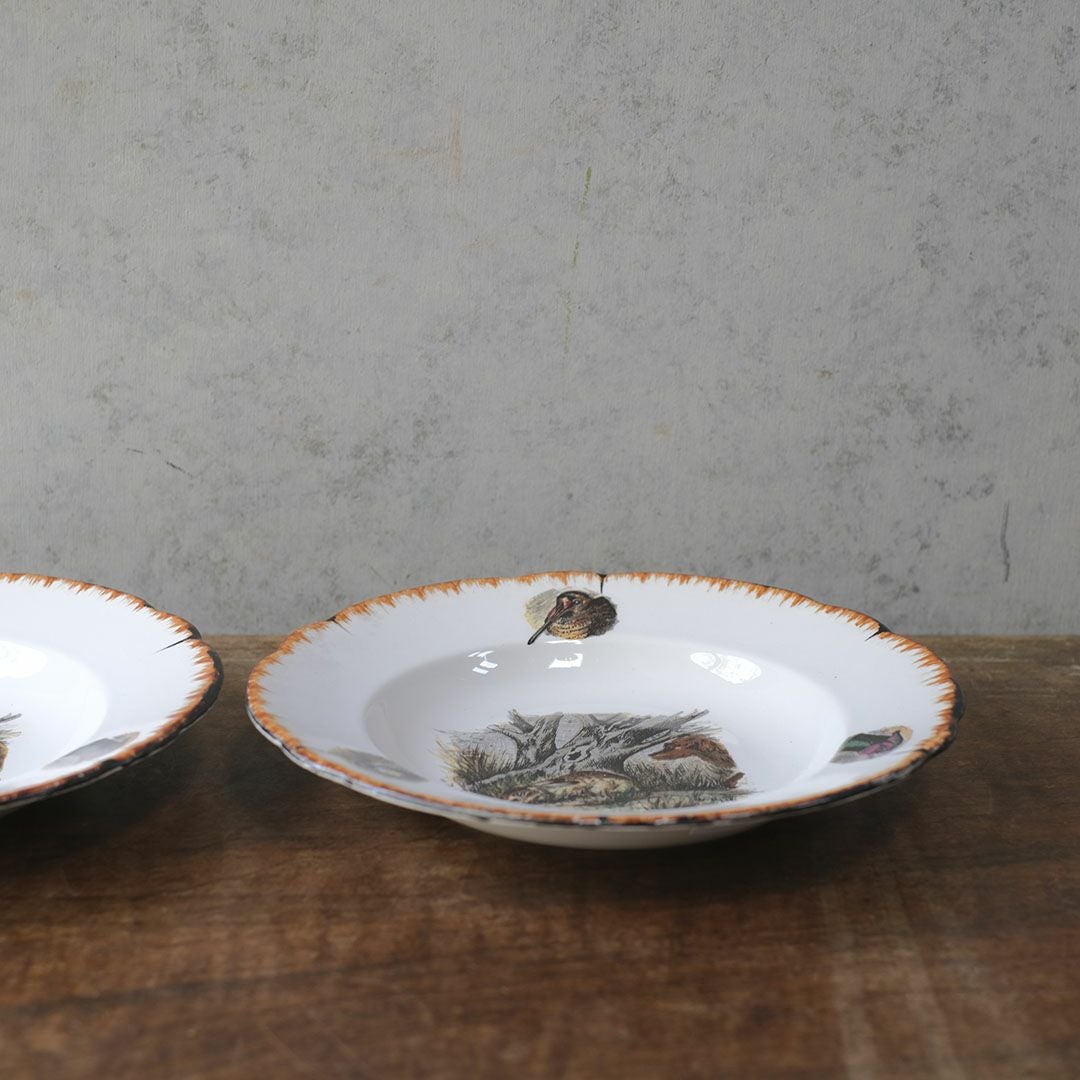 アンティーク スープ皿 フランス LINCOLOR G.BRACHET アンティーク食器 絵皿8
