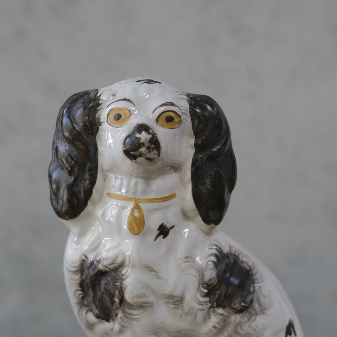 ヴィンテージフィギュリン スタッフォードシャードッグ 陶器 置物6