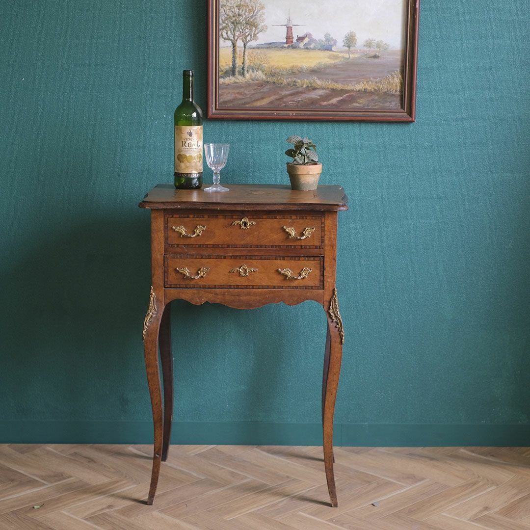 アンティークパーケットリードレッサー コンソールテーブル フランス