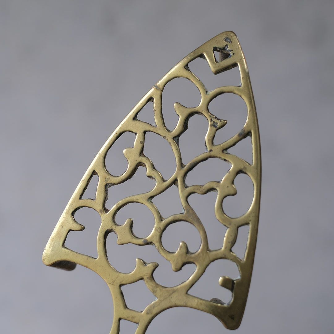 アンティークトリベット イギリス 真鍮 シンプル6