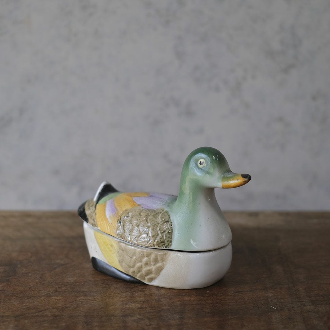 ヴィンテージ ダックテリーヌポット フランス 陶器 鴨3