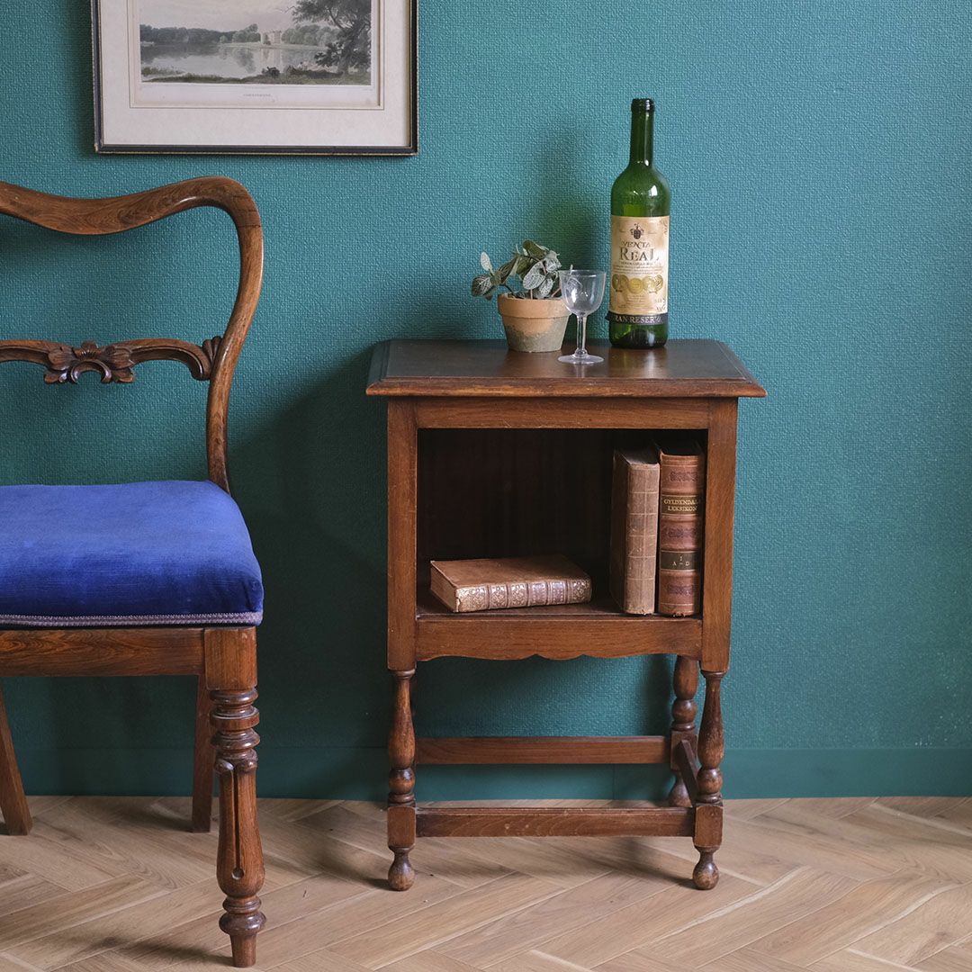 アンティーク ナイトテーブル オープン収納 フランス ベッドサイド