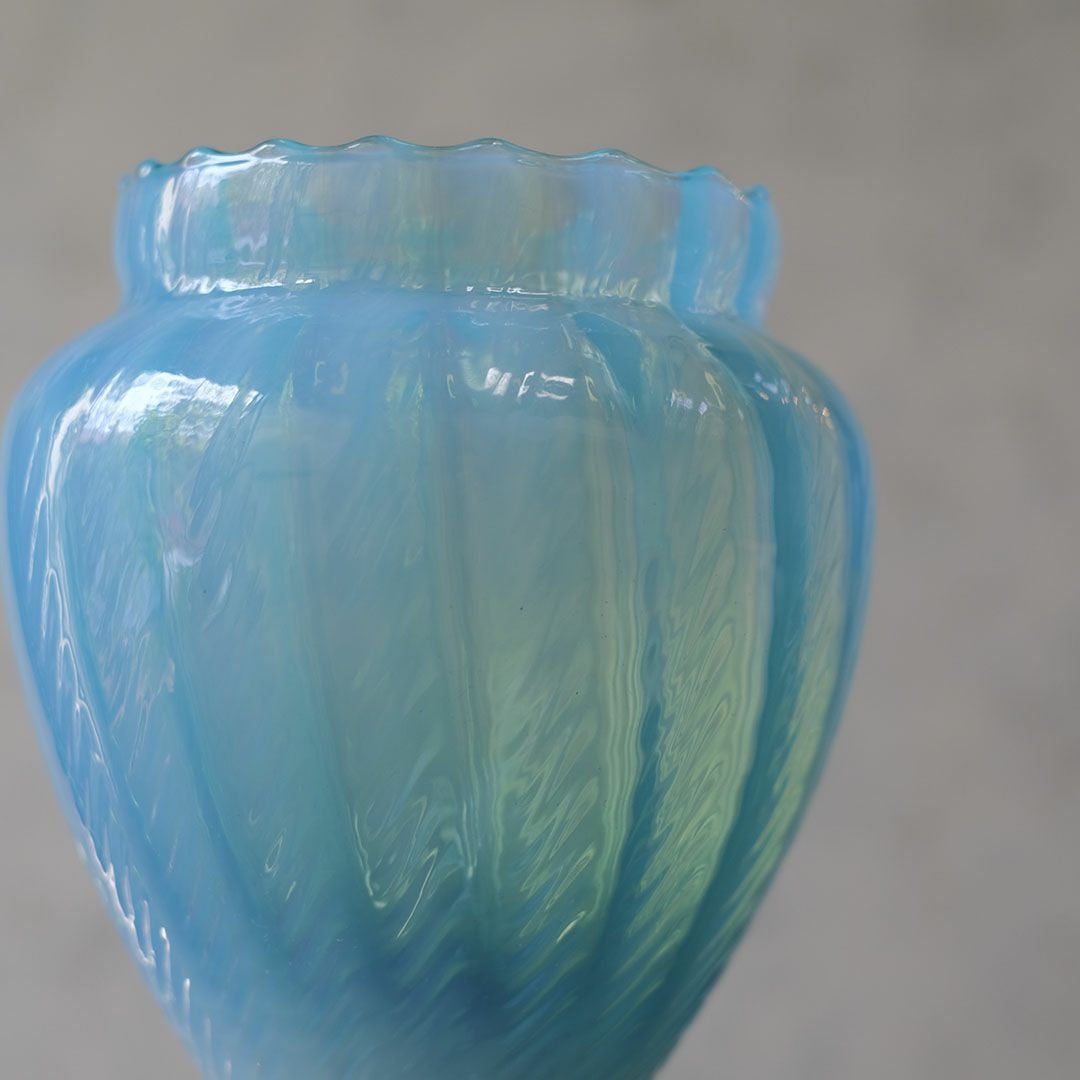 アンティークオパールセントポット イギリス オブジェ8