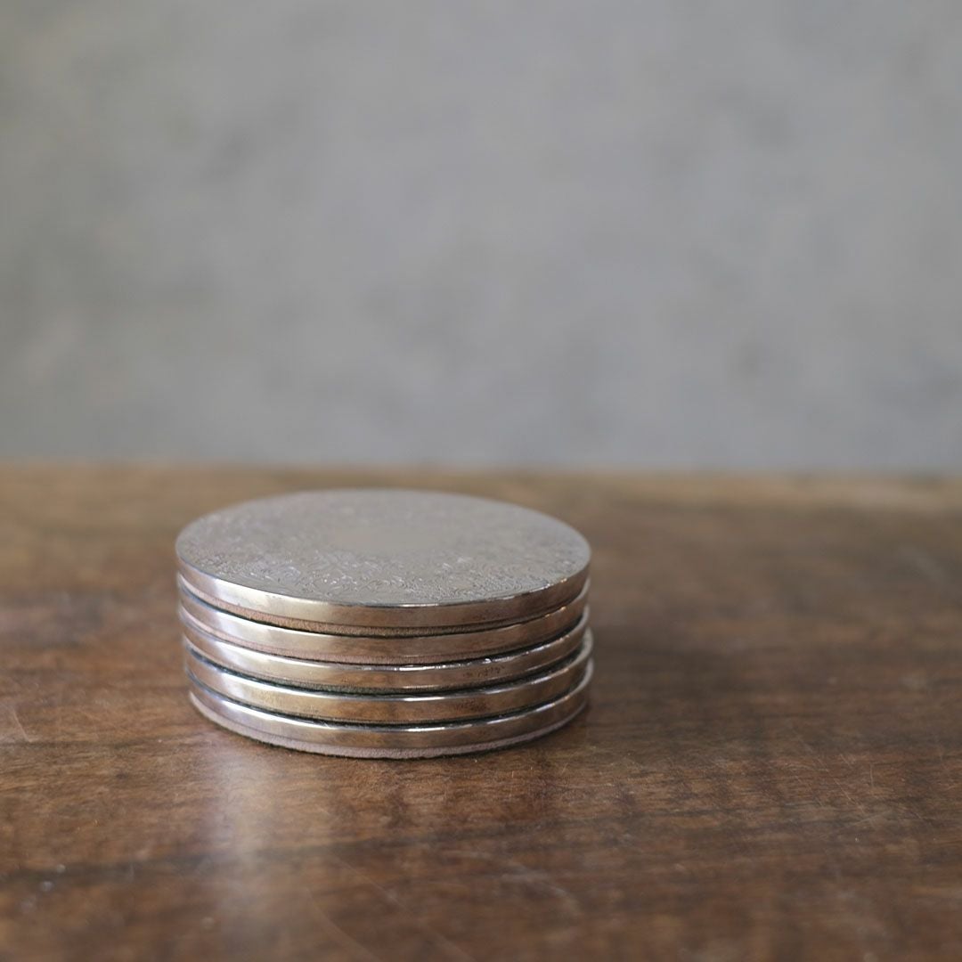 ヴィンテージコースター イギリス シルバープレート(バラ売り)3