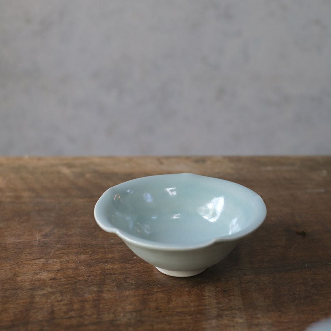 岡泰造 トルコ青釉 小皿 瀬戸焼 和食器1