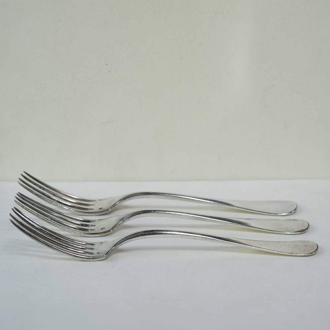 アンティークディナーフォーク フランス 銀メッキ シルバープレート5