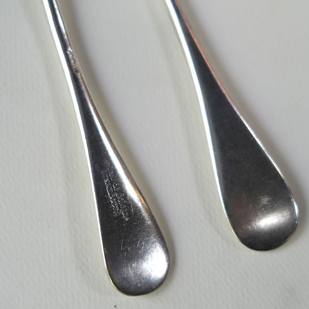 アンティークディナーフォーク フランス 銀メッキ シルバープレート6