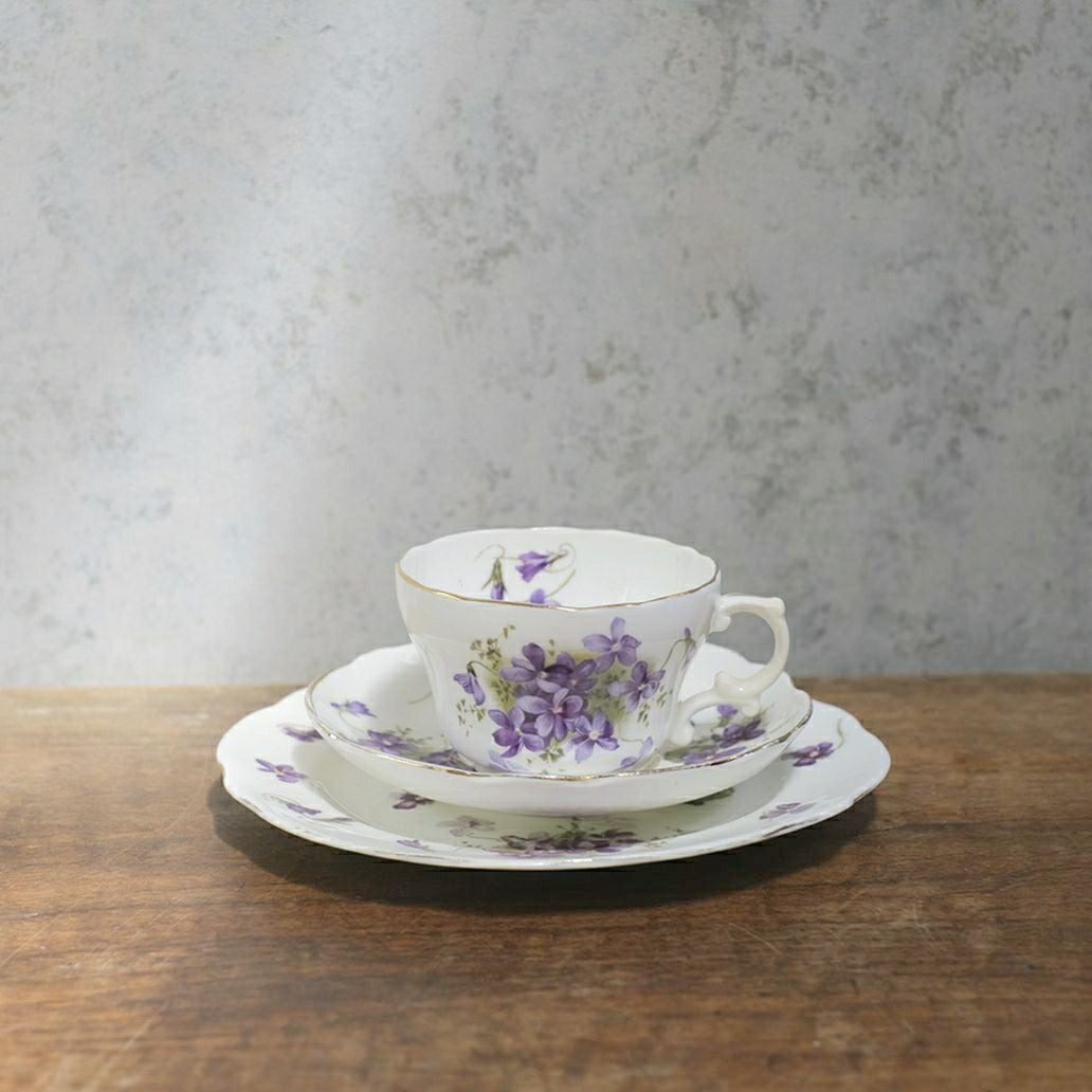 アンティークティーカップトリオ バイオレット 菫 Hammersley