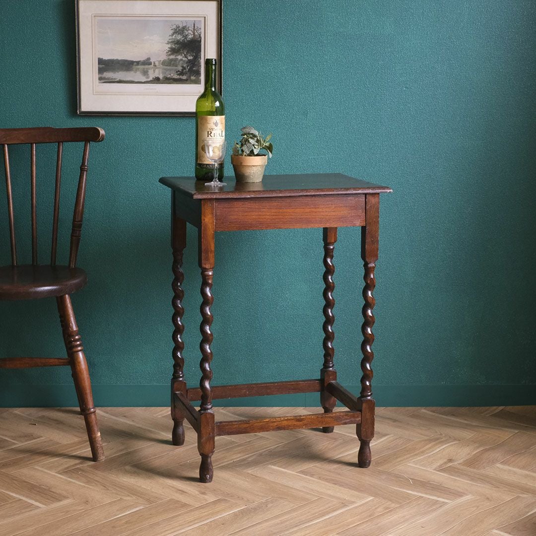 アンティーク コンソールテーブル イギリス 机 バリーツイスト