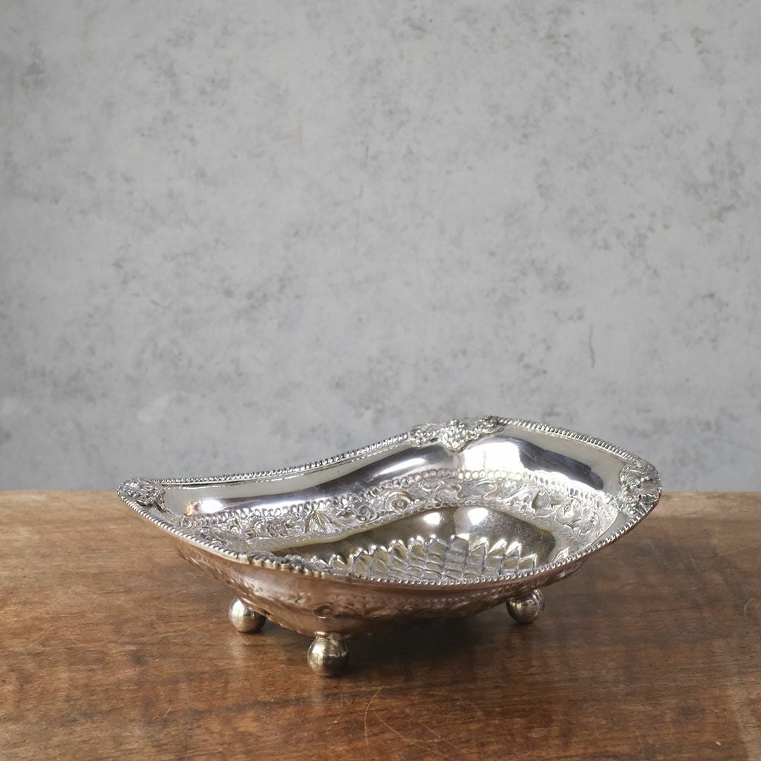 アンティークフルーツトレイ コンポート 脚付トレイ イギリス 銀メッキ2
