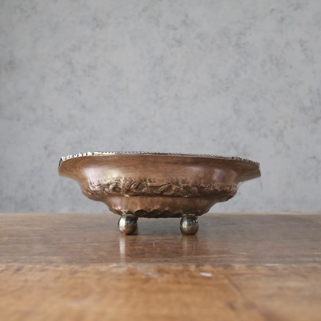 アンティークフルーツトレイ コンポート 脚付トレイ イギリス 銀メッキ5