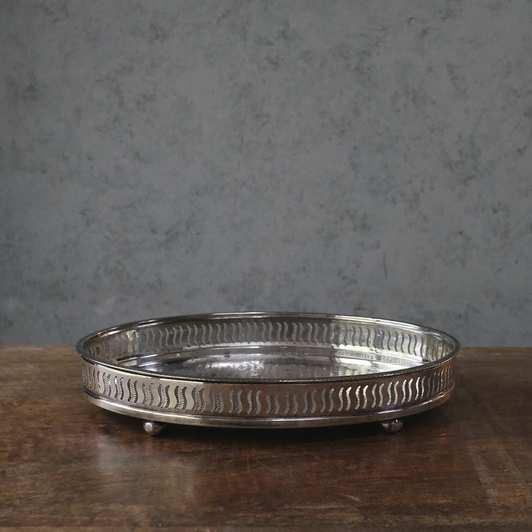 ヴィンテージトレイ イギリス シルバープレート お盆 銀メッキ2