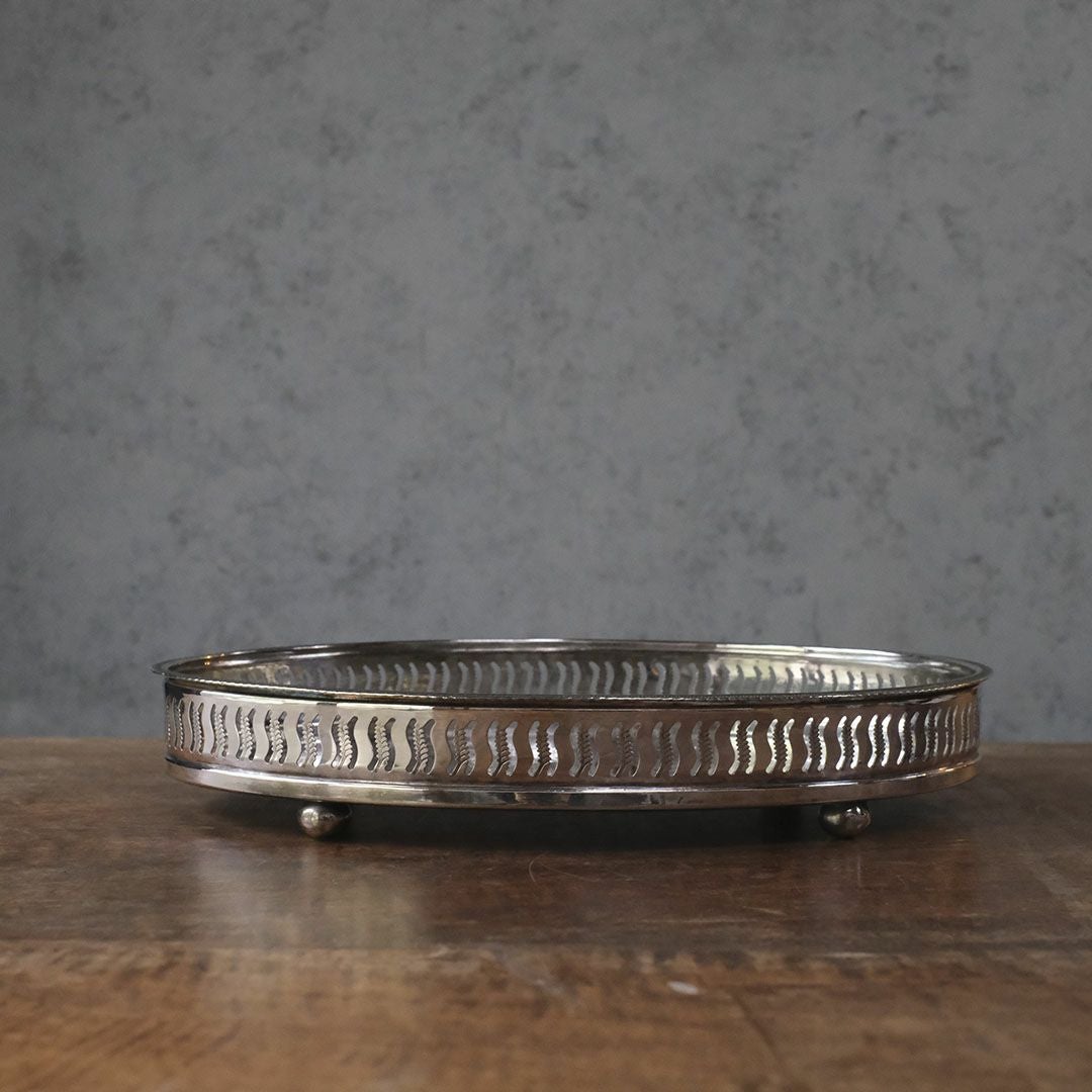 ヴィンテージトレイ イギリス シルバープレート お盆 銀メッキ3