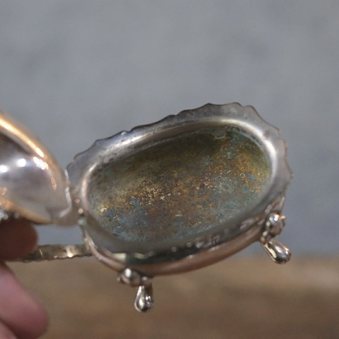 アンティーク シルバープレートスパイスボトル2点セット　イギリス製　調味料・薬味入れ7