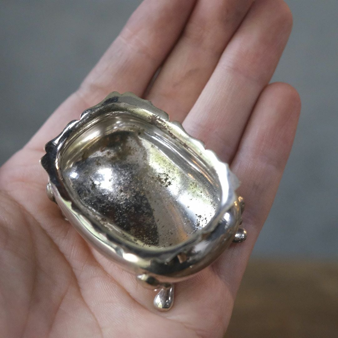 アンティーク シルバープレートスパイスボトル2点セット　イギリス製　調味料・薬味入れ8