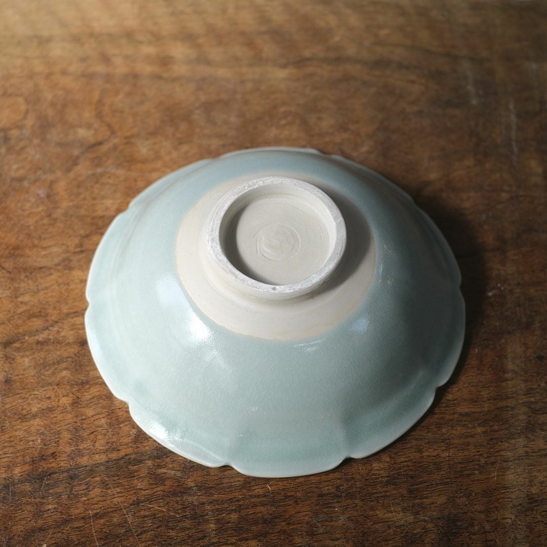 岡泰造 トルコ青釉 中鉢 瀬戸焼 和食器 フラワーリムボウル の通販