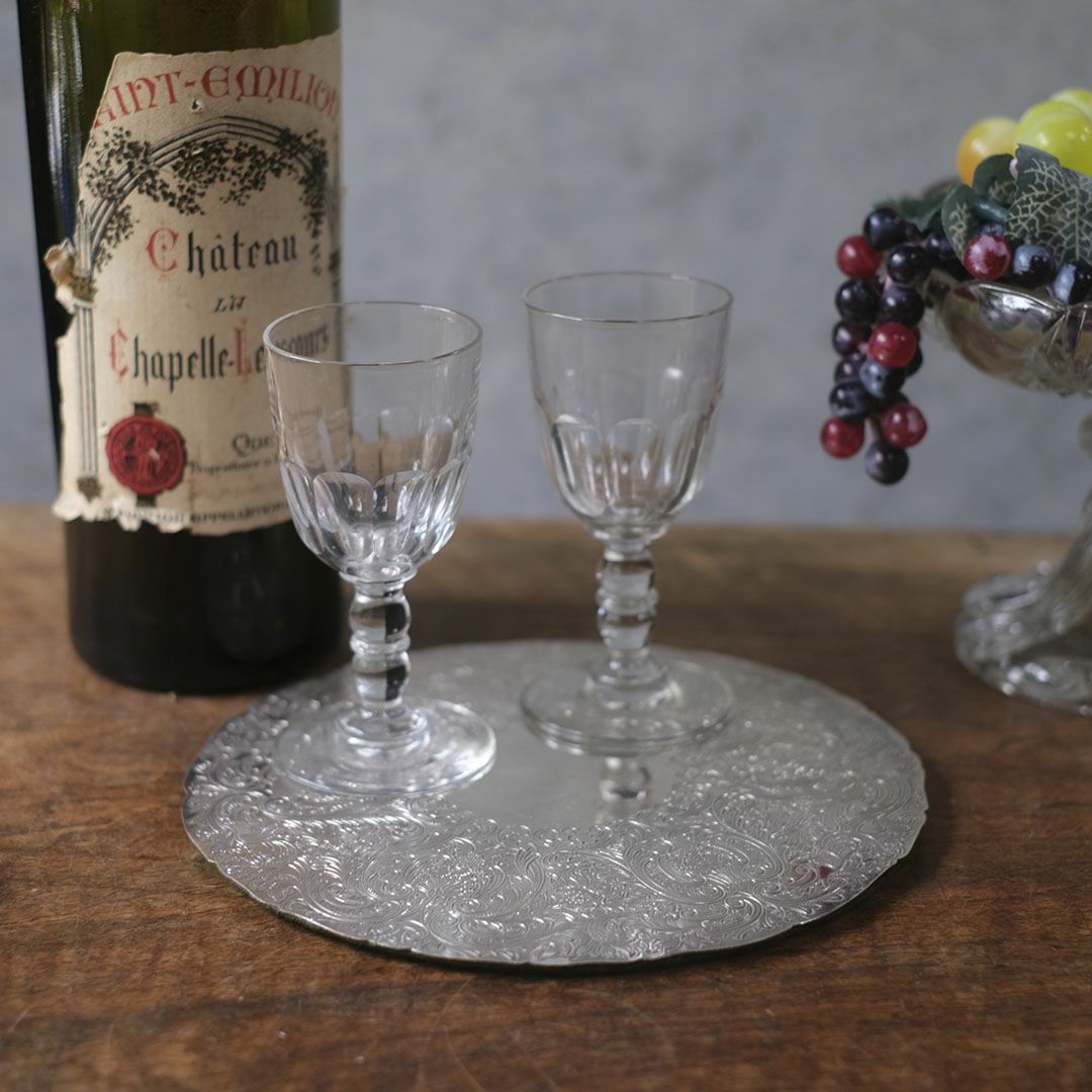 ヴィンテージマット シルバープレート ヴィクトリアン イギリス ラウンド S