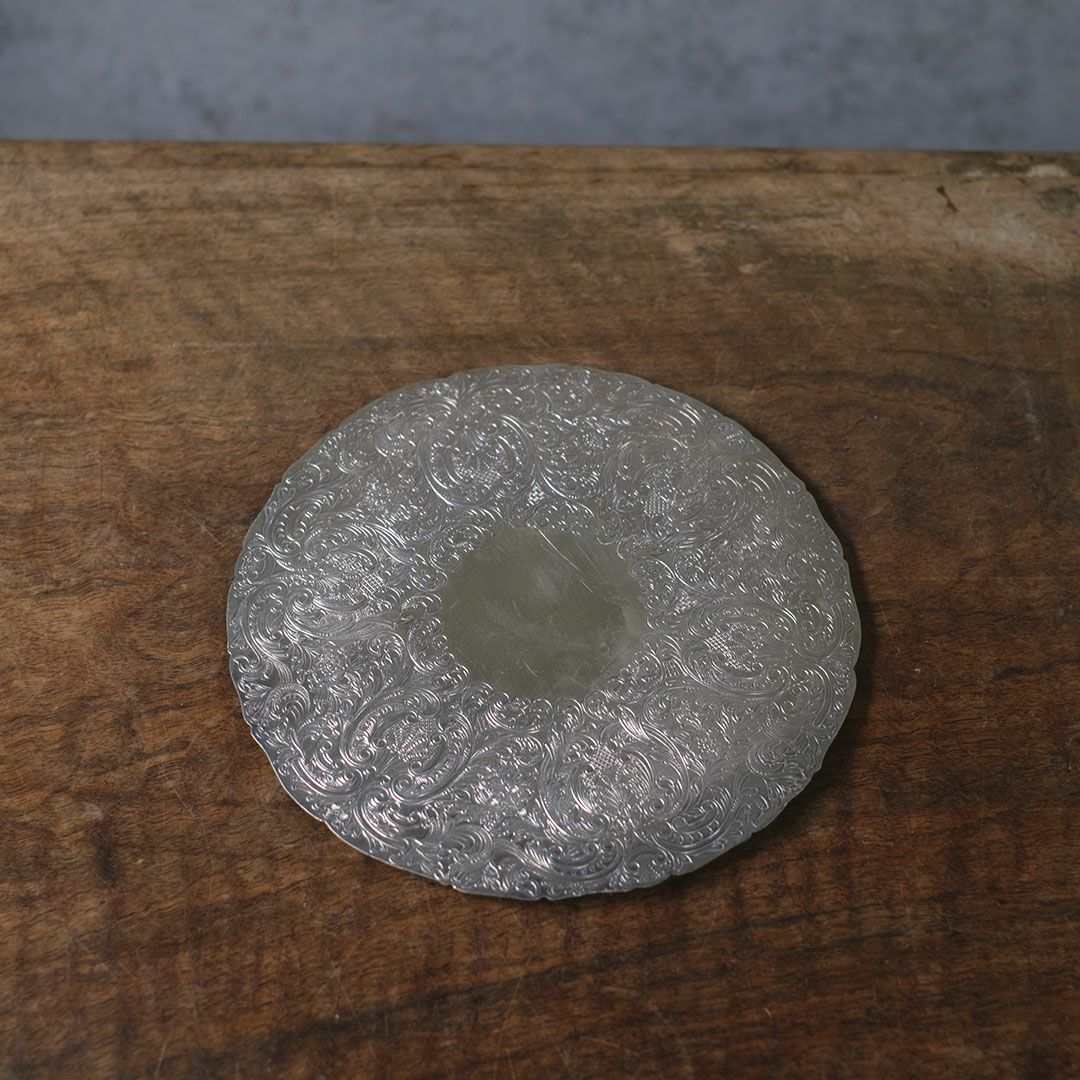 ヴィンテージマット シルバープレート ヴィクトリアン イギリス ラウンド S1