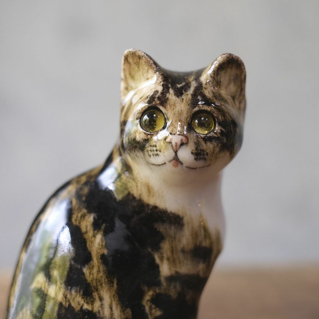ヴィンテージ ウィンスタンレーキャット/ケンジントンキャット 三毛猫 イギリス 陶芸作家Jenny Winstanley猫のオブジェ4