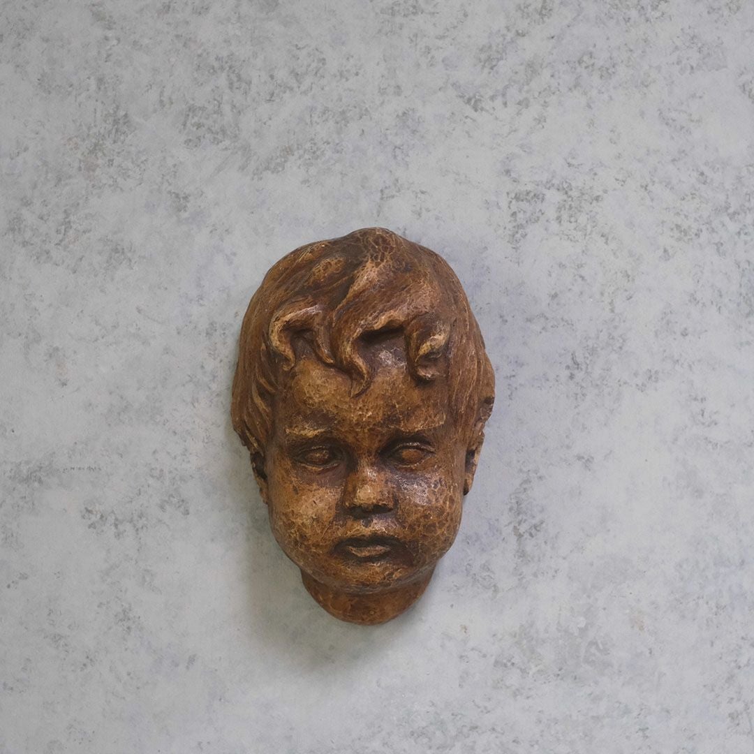 ヴィンテージ オーナメント 男の子 フランス 壁飾り